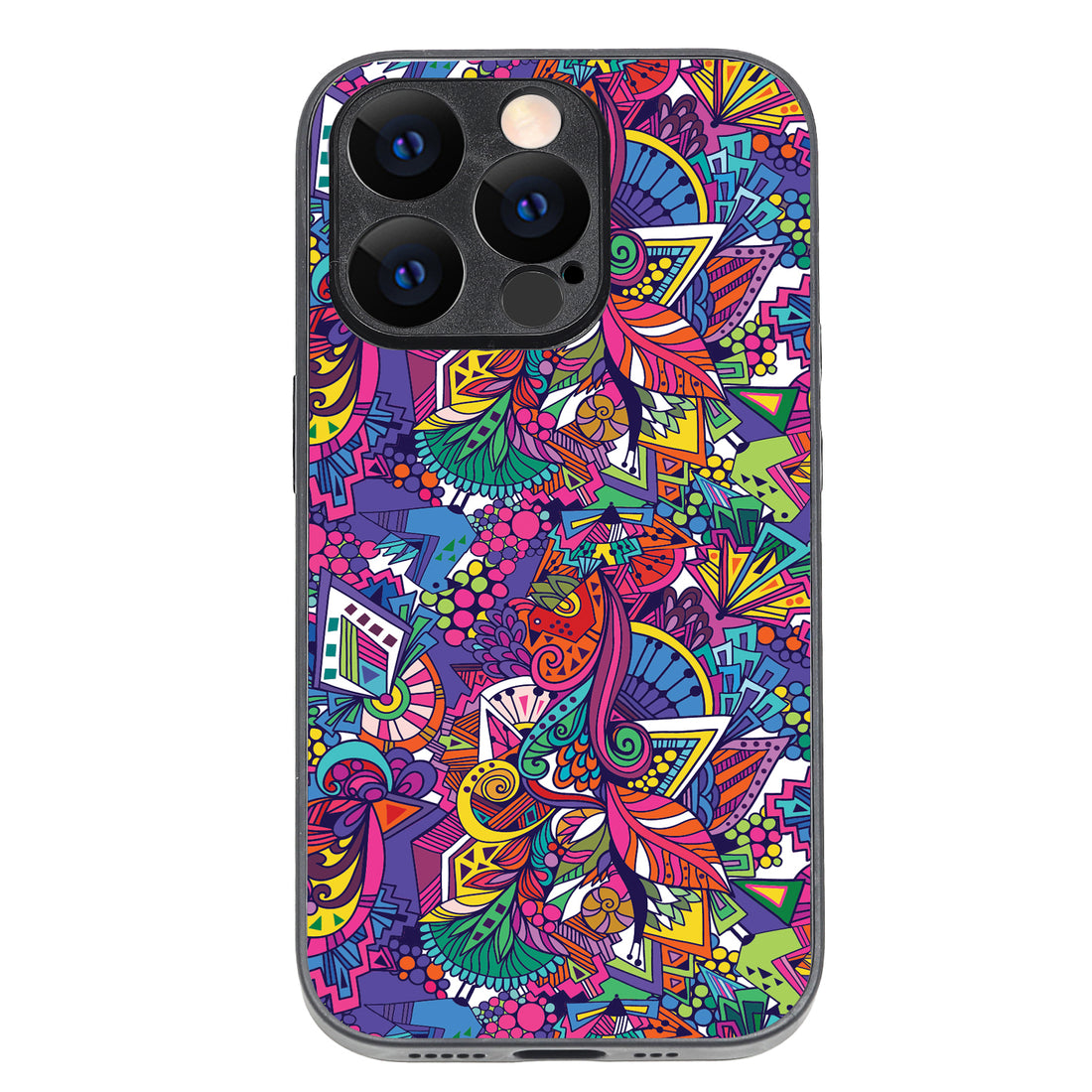 Colourful Doodle iPhone 14 Pro Case