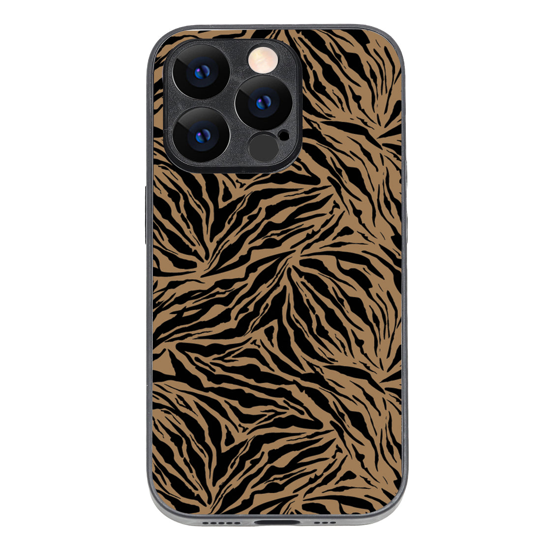 Black Strips Animal Print iPhone 14 Pro Case
