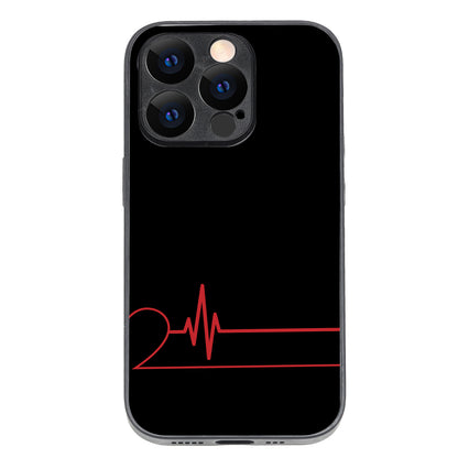 Single Heart Beat Couple iPhone 14 Pro Case