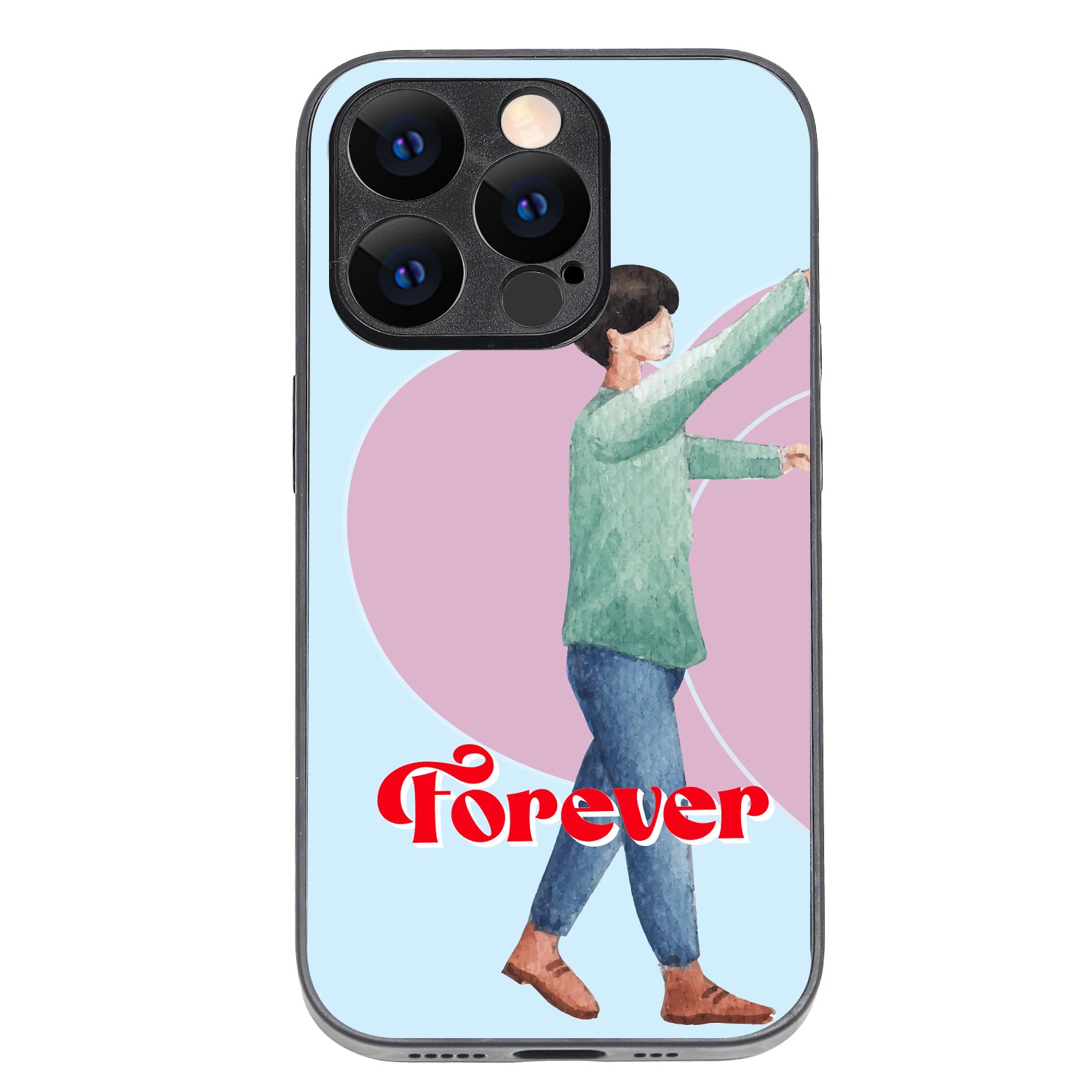 Forever Love Boy Couple iPhone 14 Pro Case