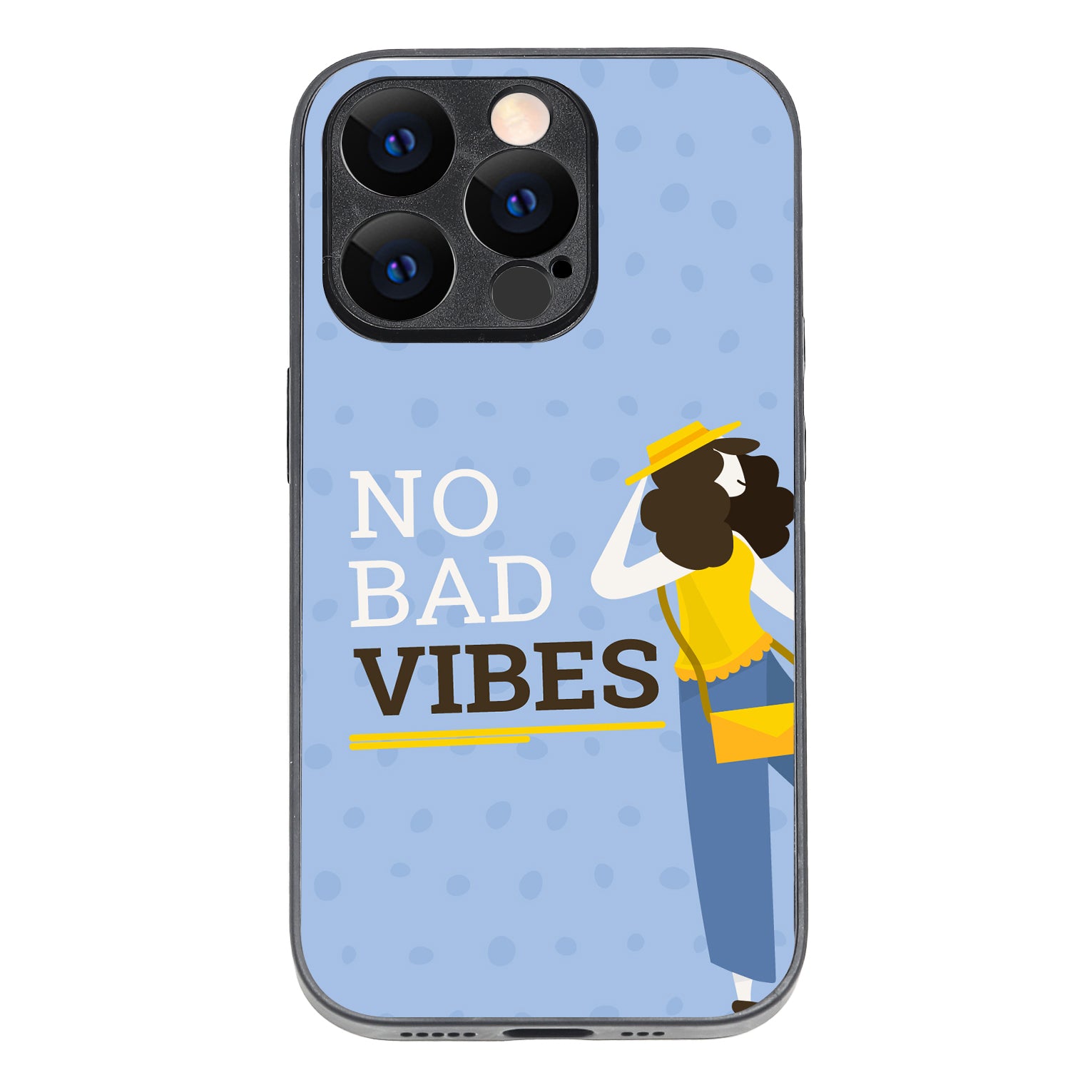 No Bad Vibes Motivational Quotes iPhone 14 Pro Case