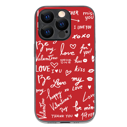 Red Love Couple iPhone 14 Pro Case