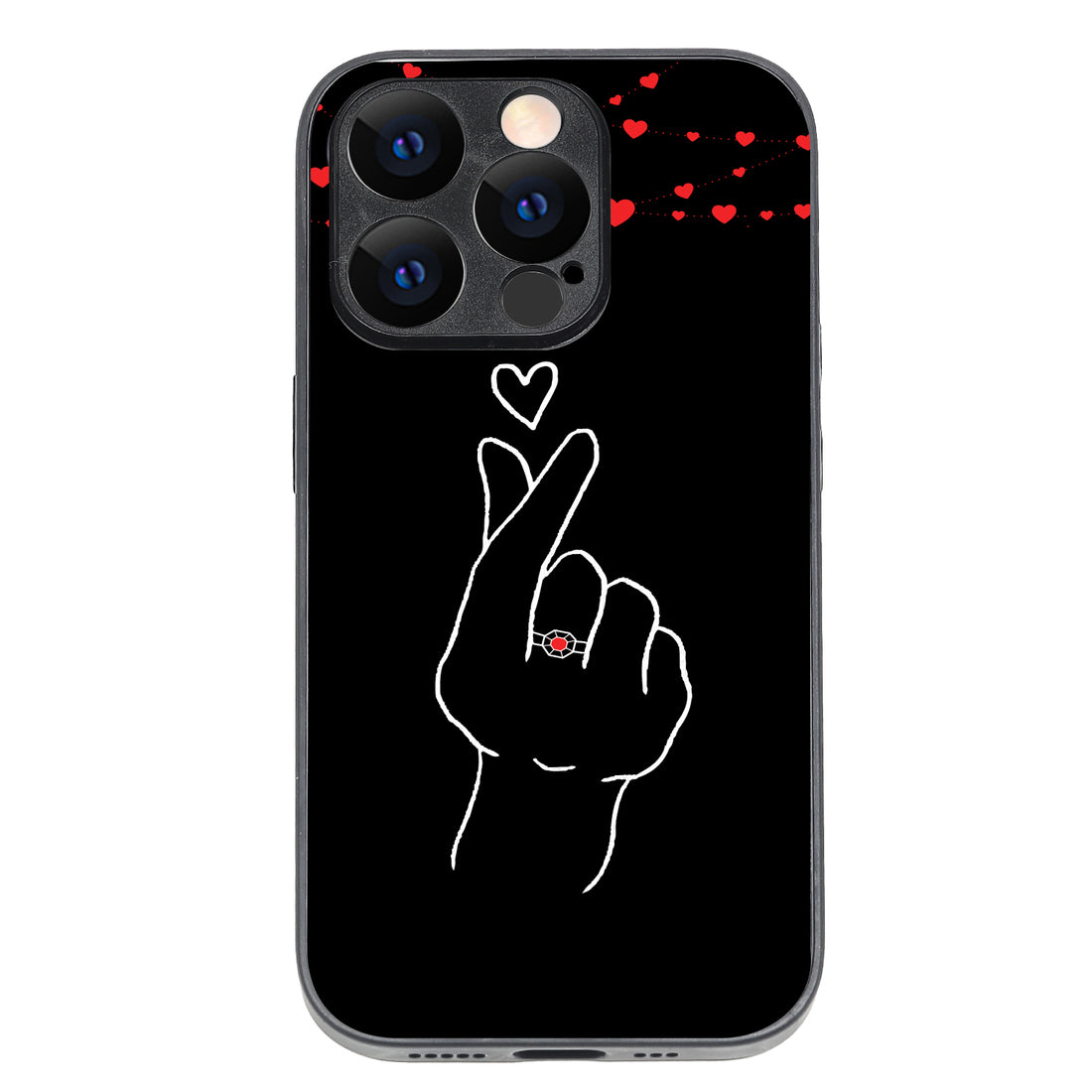 Click Heart Girl Couple iPhone 14 Pro Case