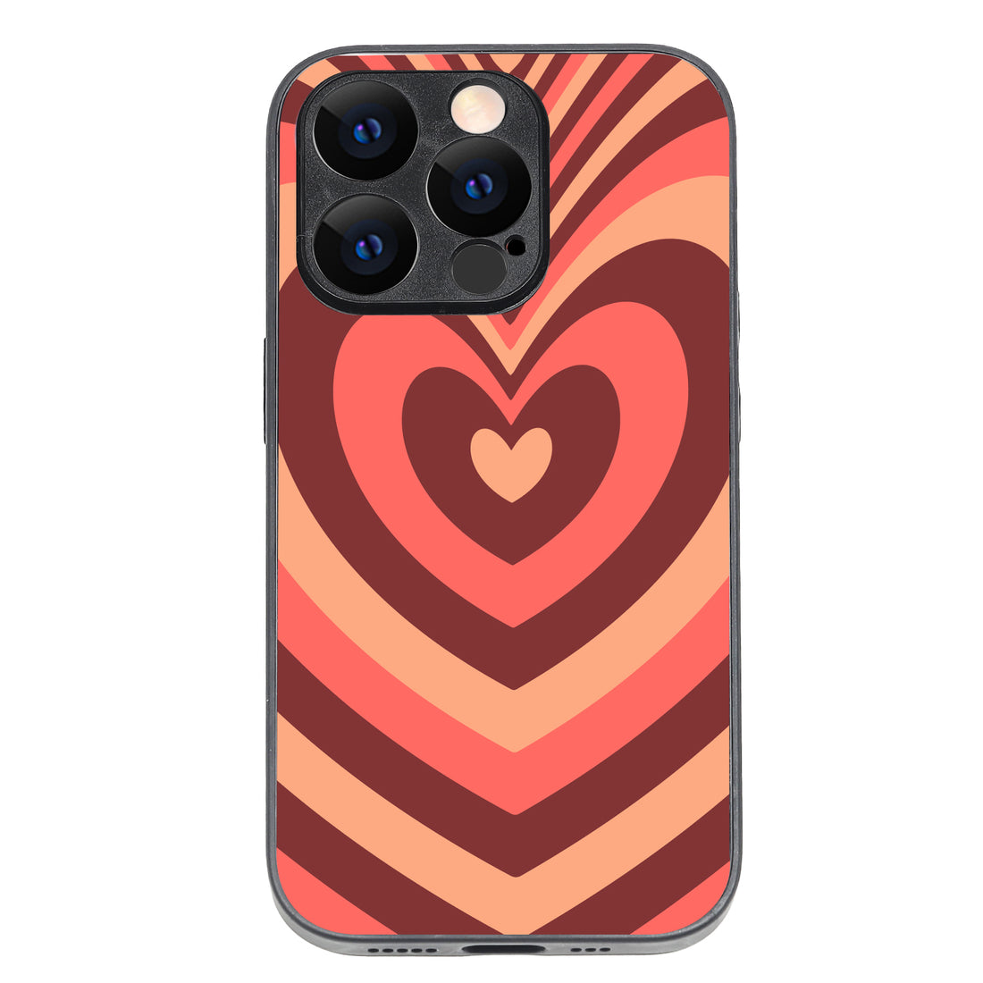 Red Heart Optical Illusion iPhone 14 Pro Case
