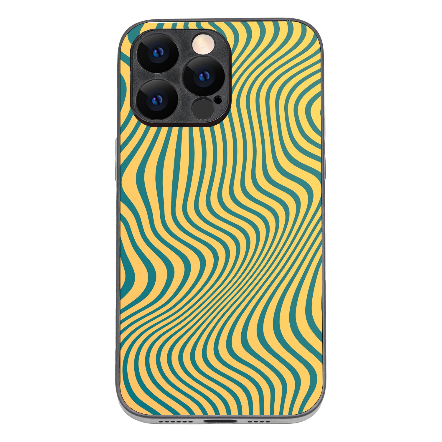 Green Strips Optical Illusion iPhone 14 Pro Max Case