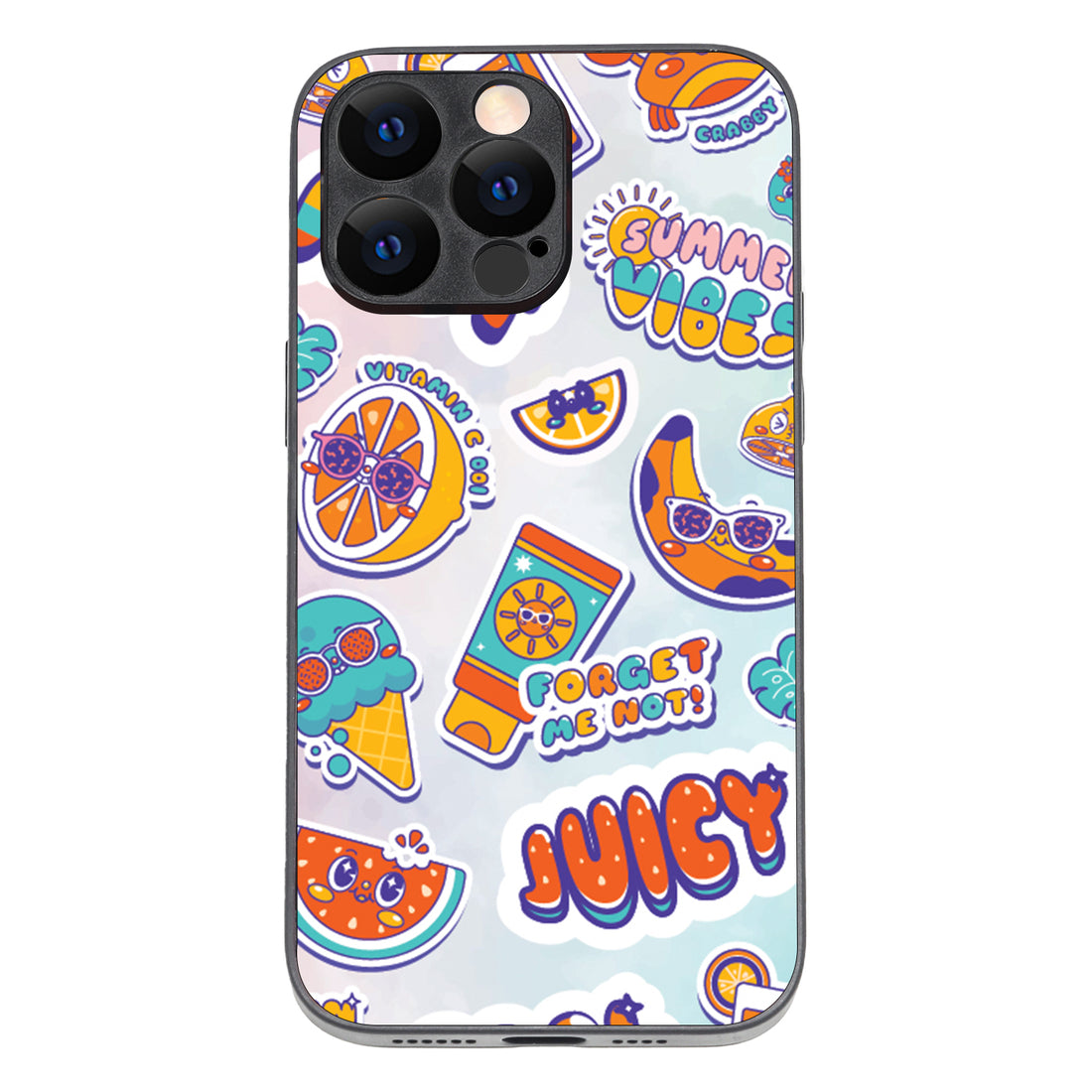Summer Feel Doodle iPhone 14 Pro Max Case