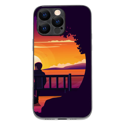 Sunset Date Boy Couple iPhone 14 Pro Max Case