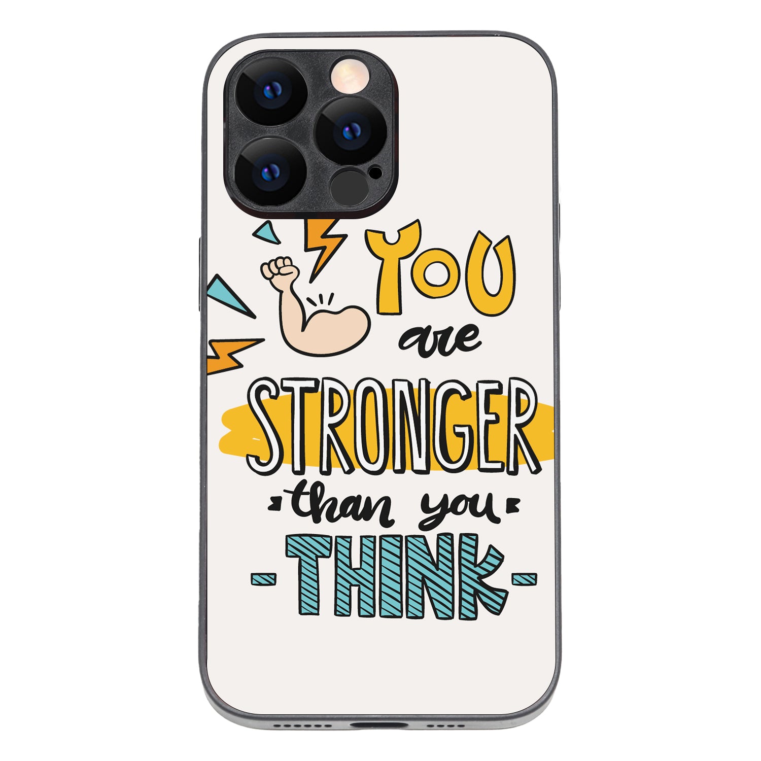 You Are Stronger Motivational Quotes iPhone 14 Pro Max Case