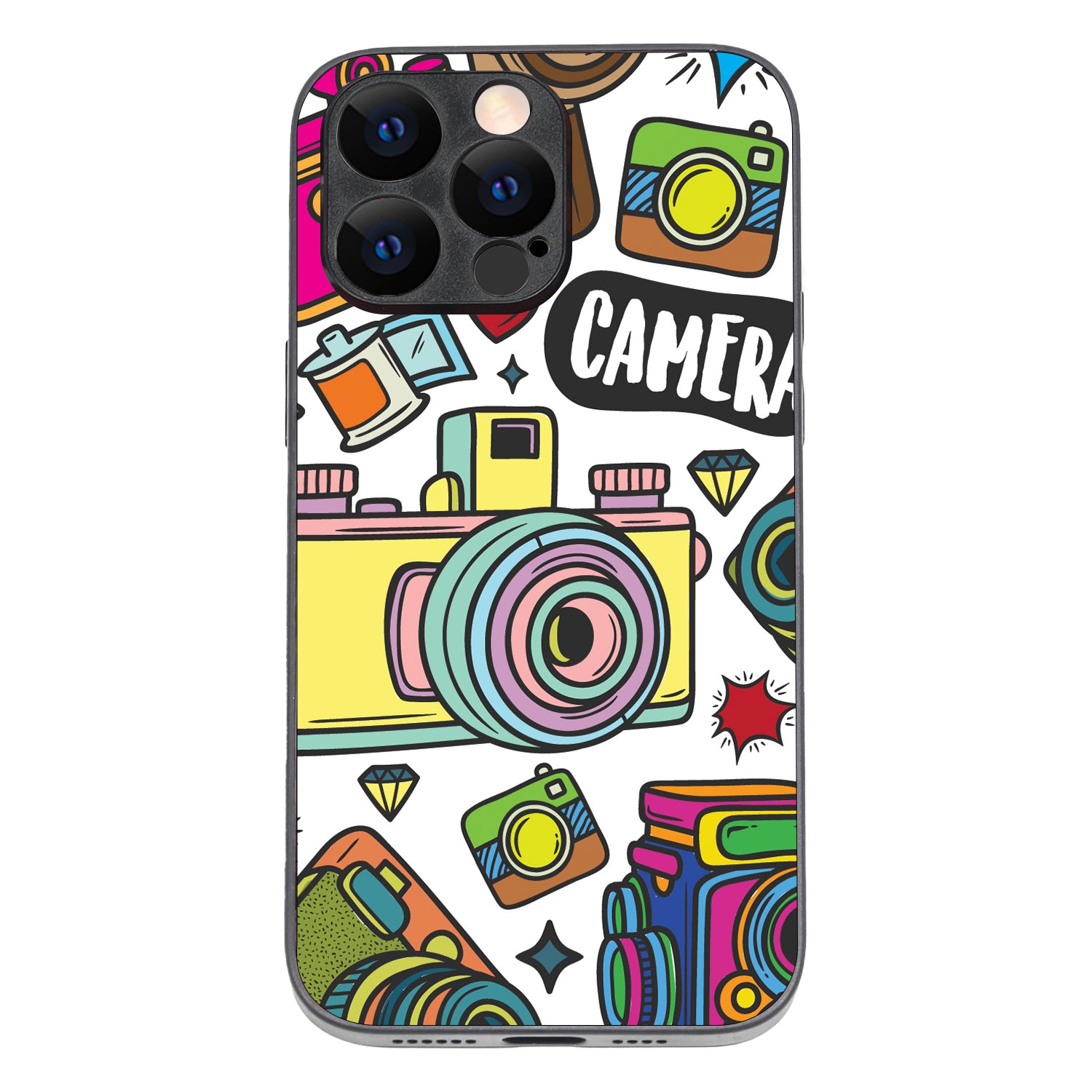 Photography Doodle iPhone 14 Pro Max Case