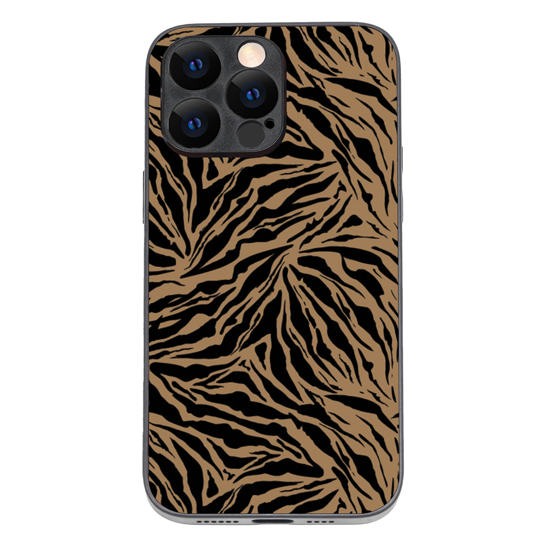 Black Strips Animal Print iPhone 14 Pro Max Case