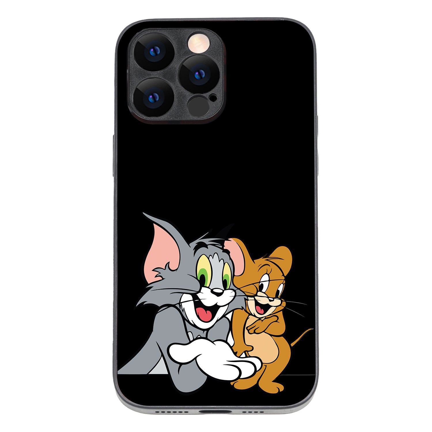 Tom &amp; Jerry Black Cartoon iPhone 14 Pro Max Case