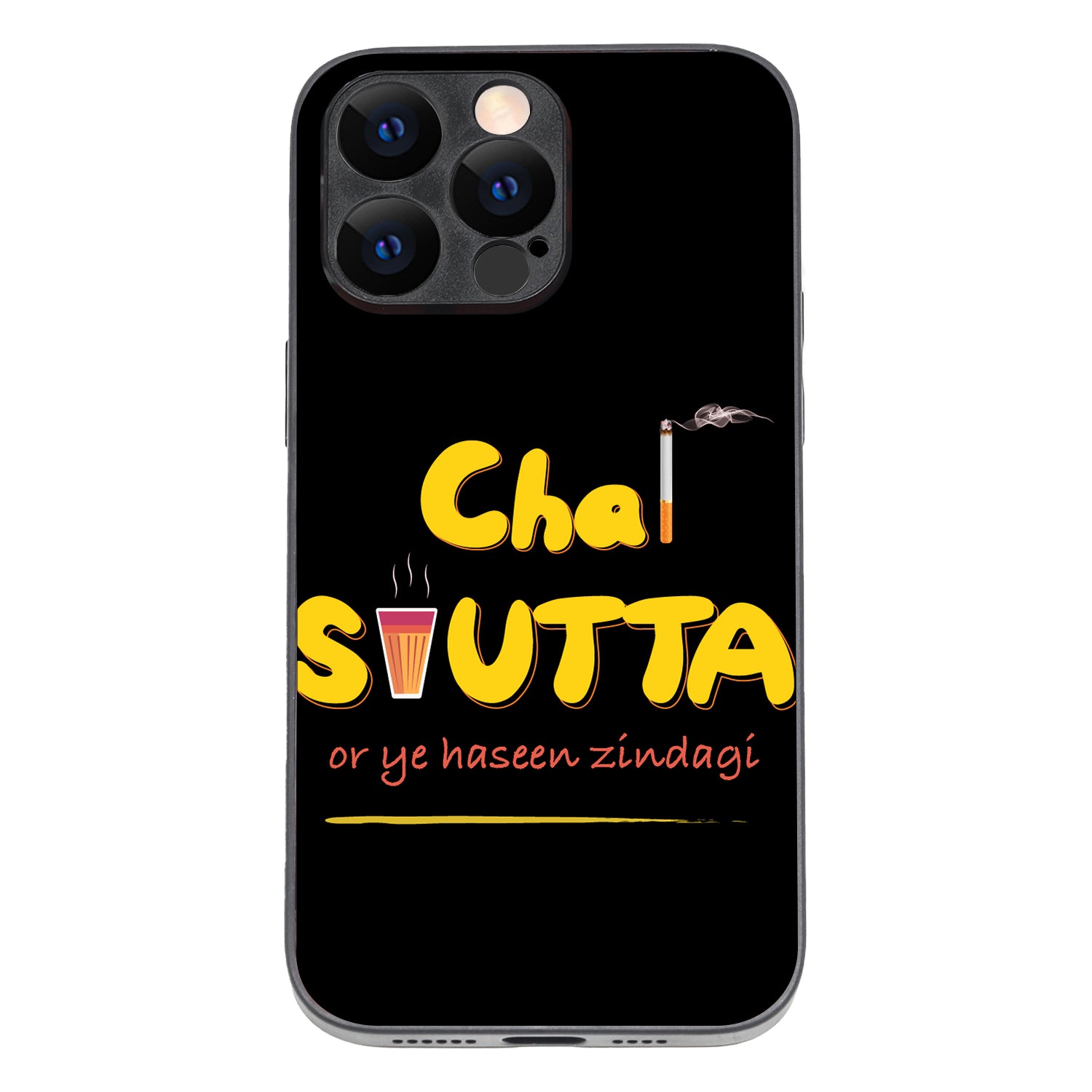 Chai-Sutta Motivational Quotes iPhone 14 Pro Max Case