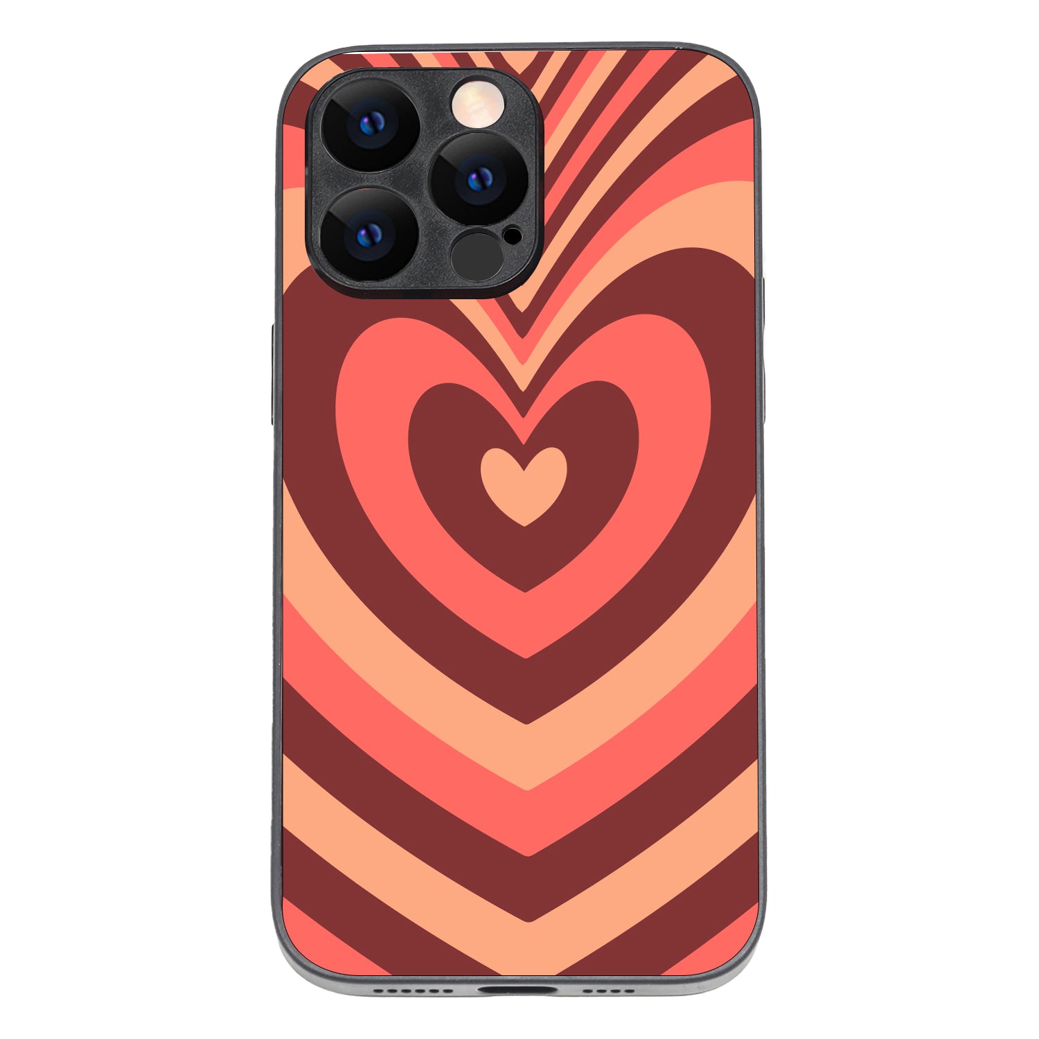 Red Heart Optical Illusion iPhone 14 Pro Max Case