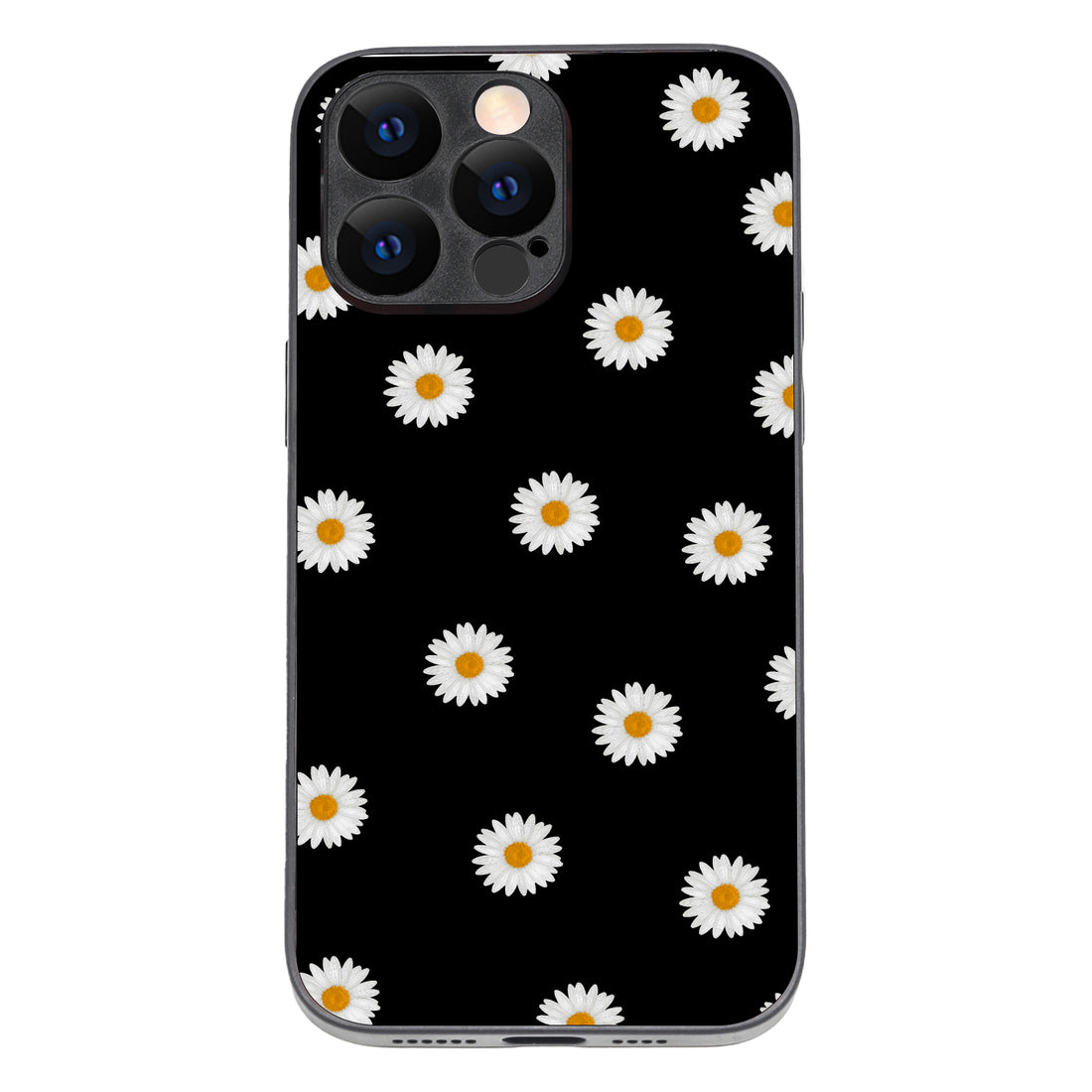 White Sunflower Floral iPhone 14 Pro Max Case
