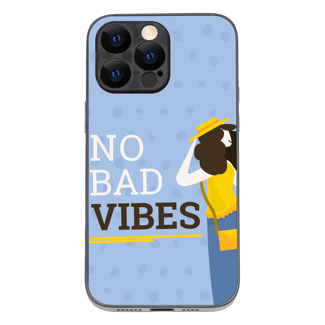 No Bad Vibes Motivational Quotes iPhone 14 Pro Max Case