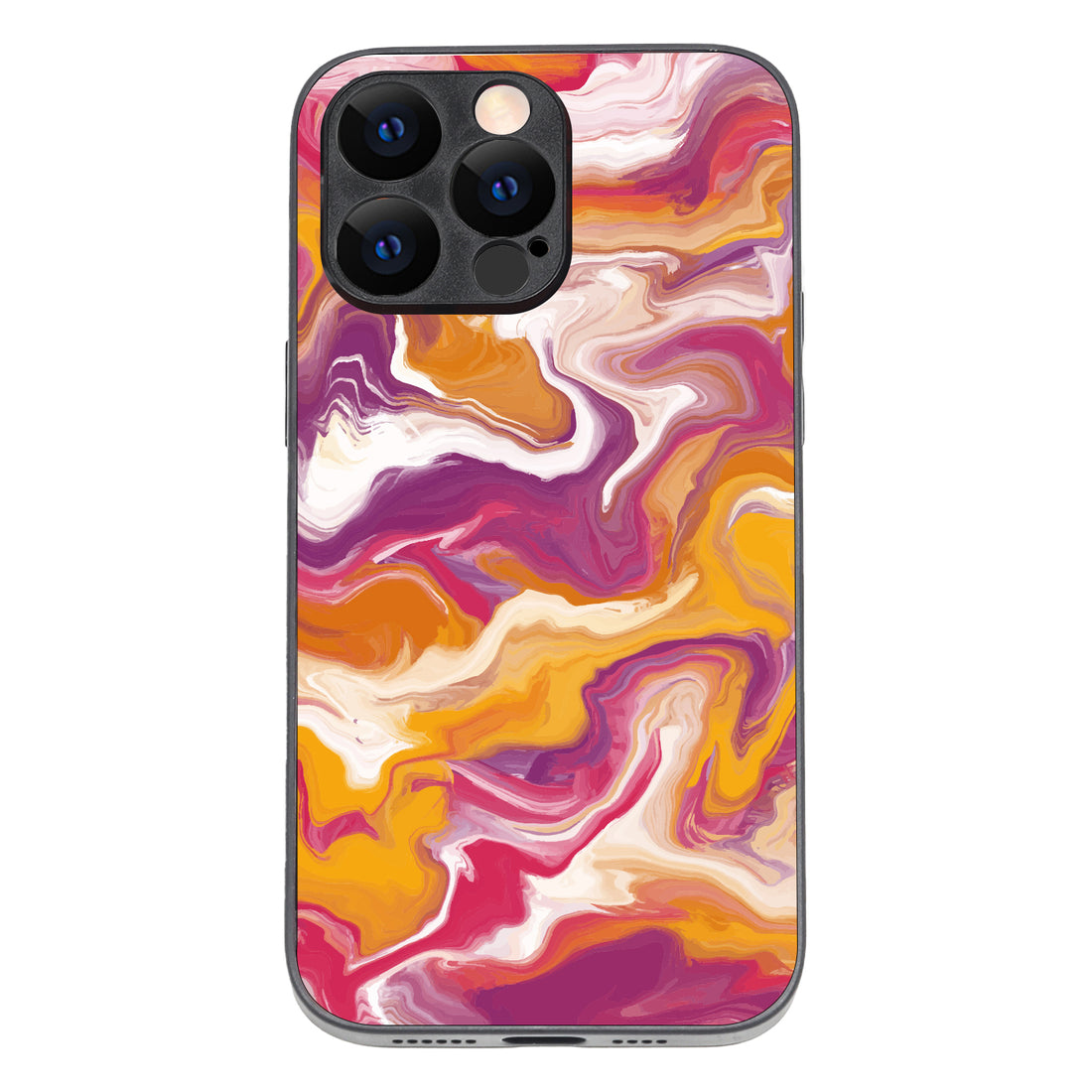 Yellow Purple Marble iPhone 14 Pro Max Case