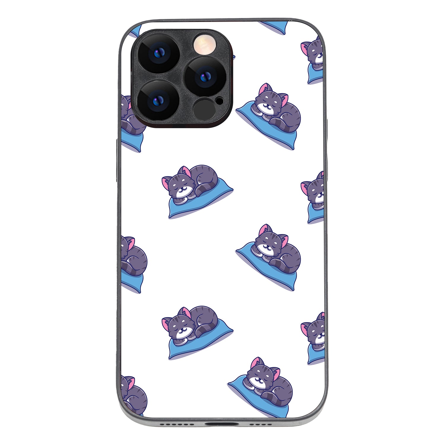 Sleeping Cat Cartoon iPhone 14 Pro Max Case