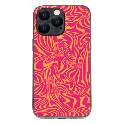 Yellow Pink Optical Illusion iPhone 14 Pro Max Case