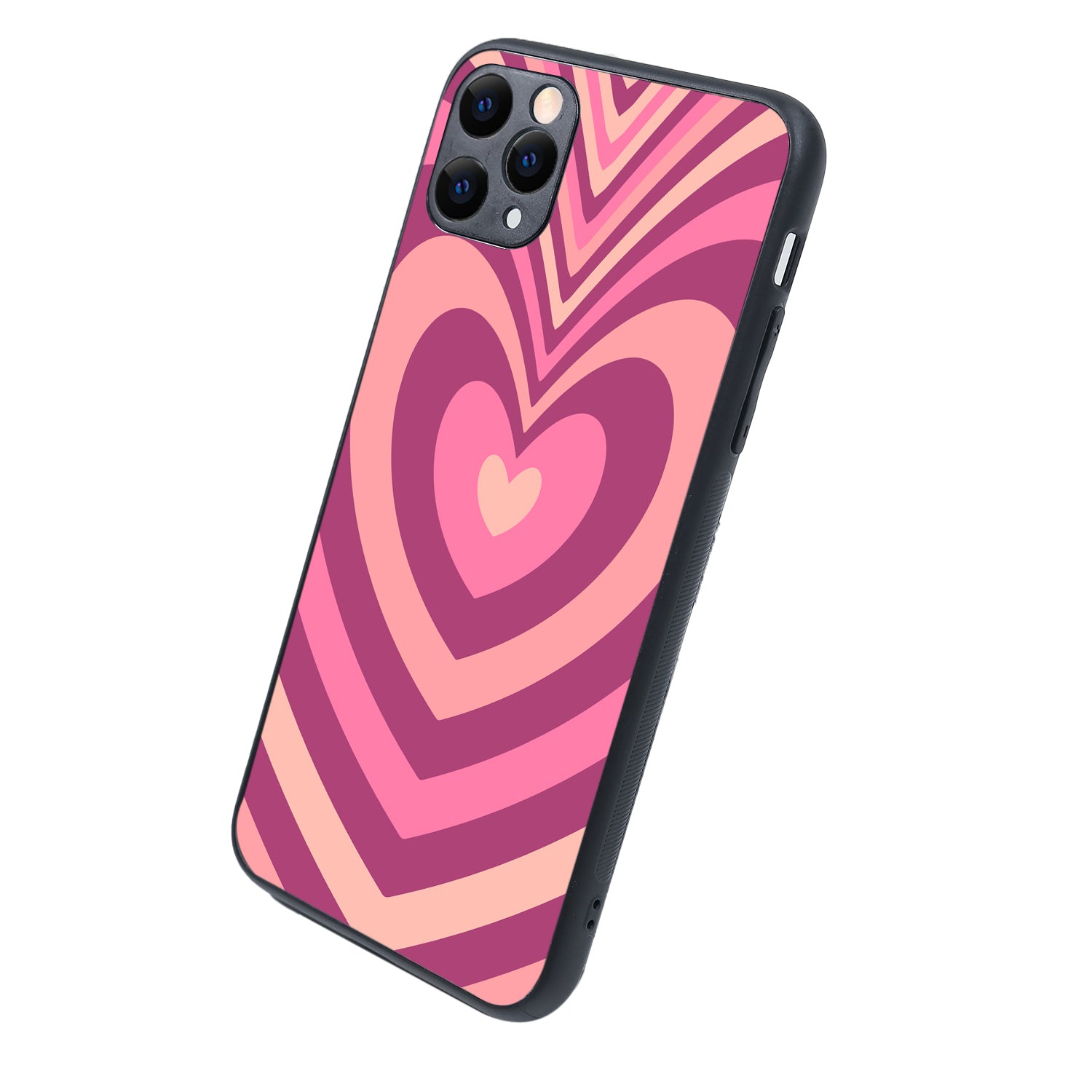 Pink Heart Optical Illusion iPhone 11 Pro Max Case
