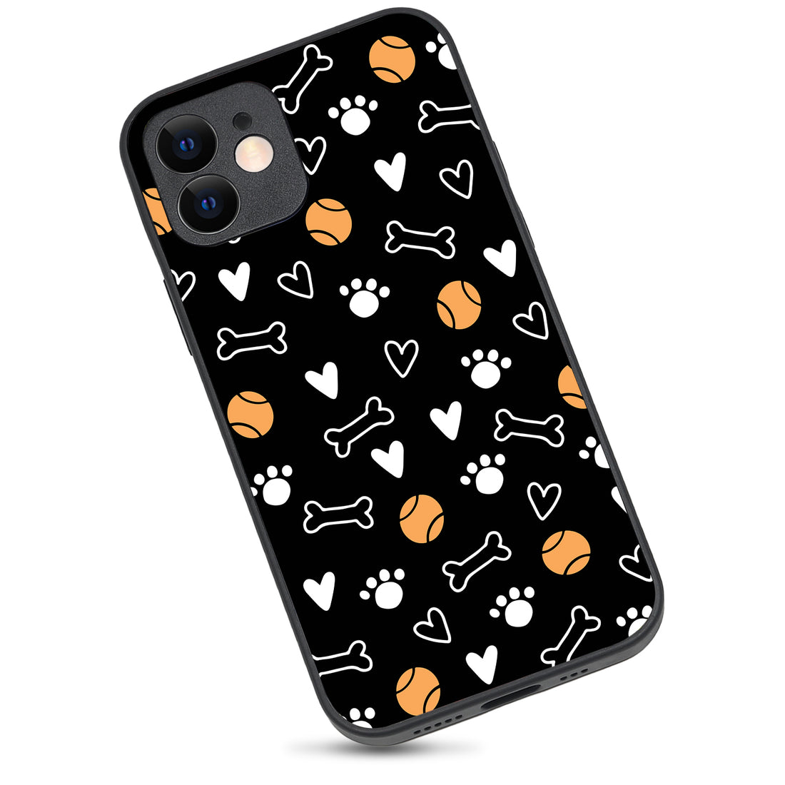 Pet Lover Black Doodle iPhone 12 Case