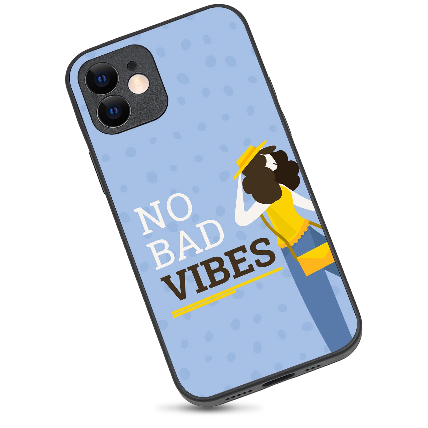 No Bad Vibes Motivational Quotes iPhone 12 Case