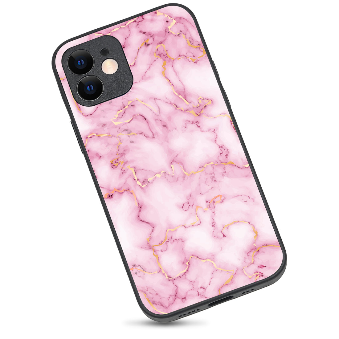 Pink Golden Marble iPhone 12 Case