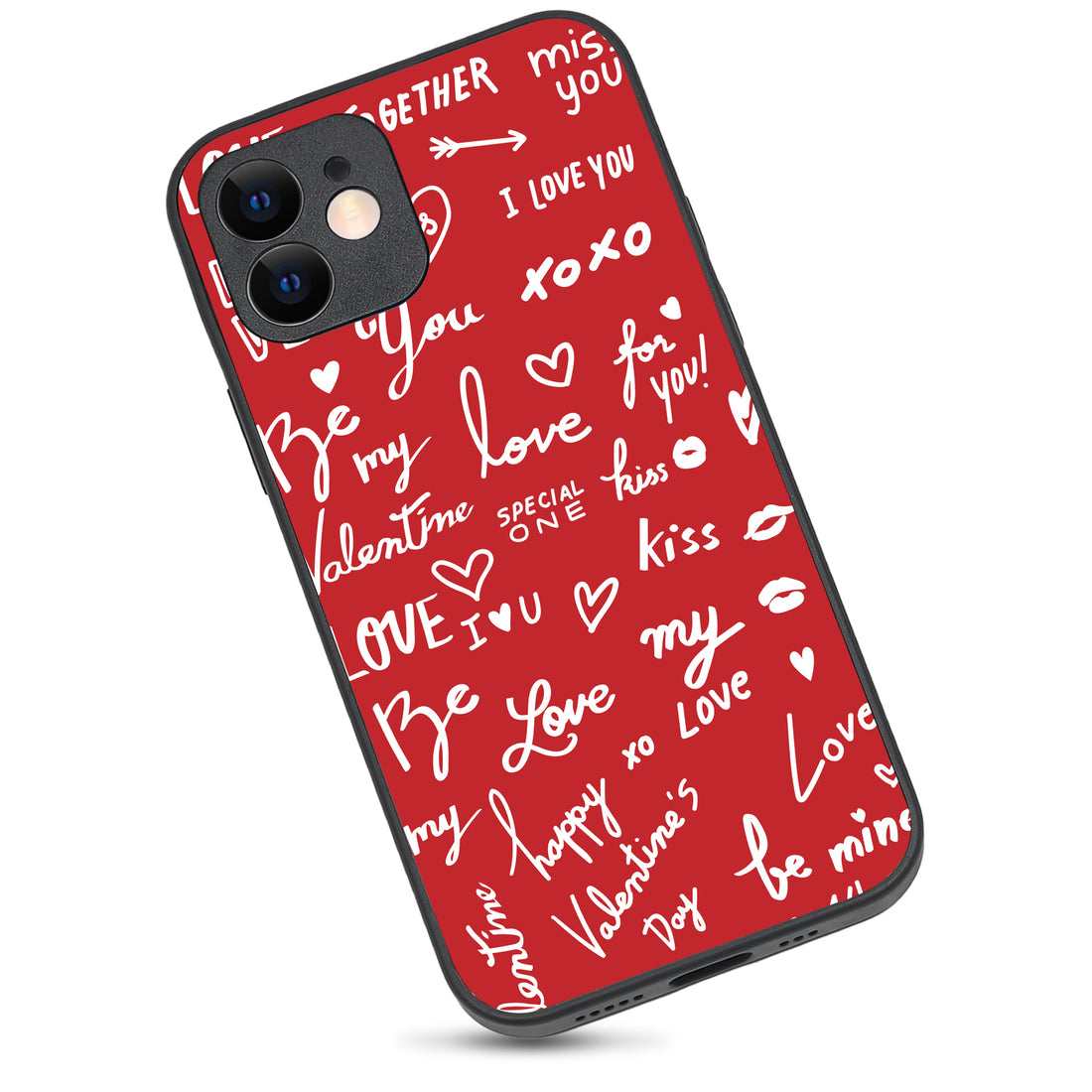 Red Love Couple iPhone 12 Case