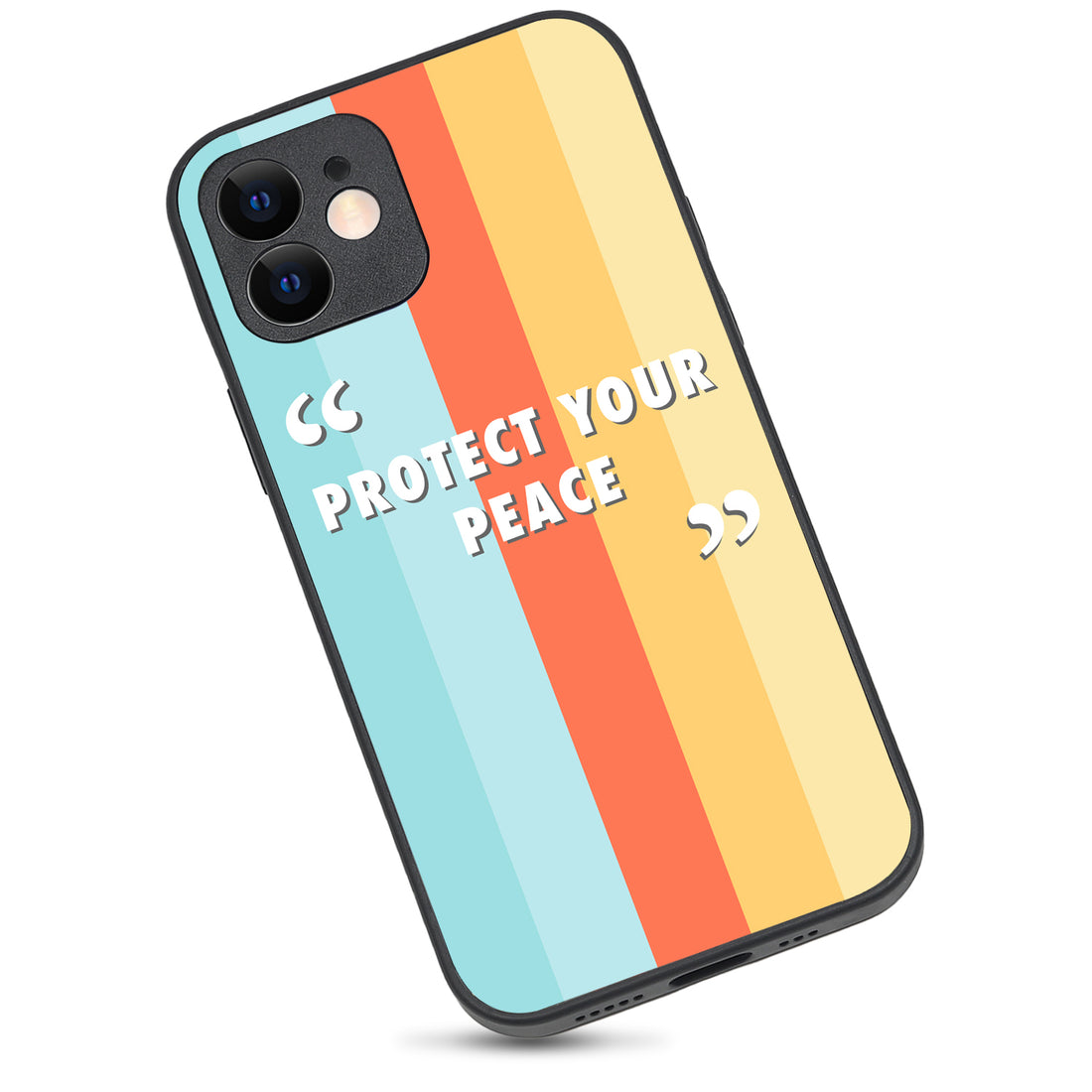 Protect your peace Motivational Quotes iPhone 12 Case