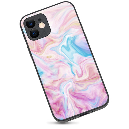Blue Pink Marble iPhone 12 Case