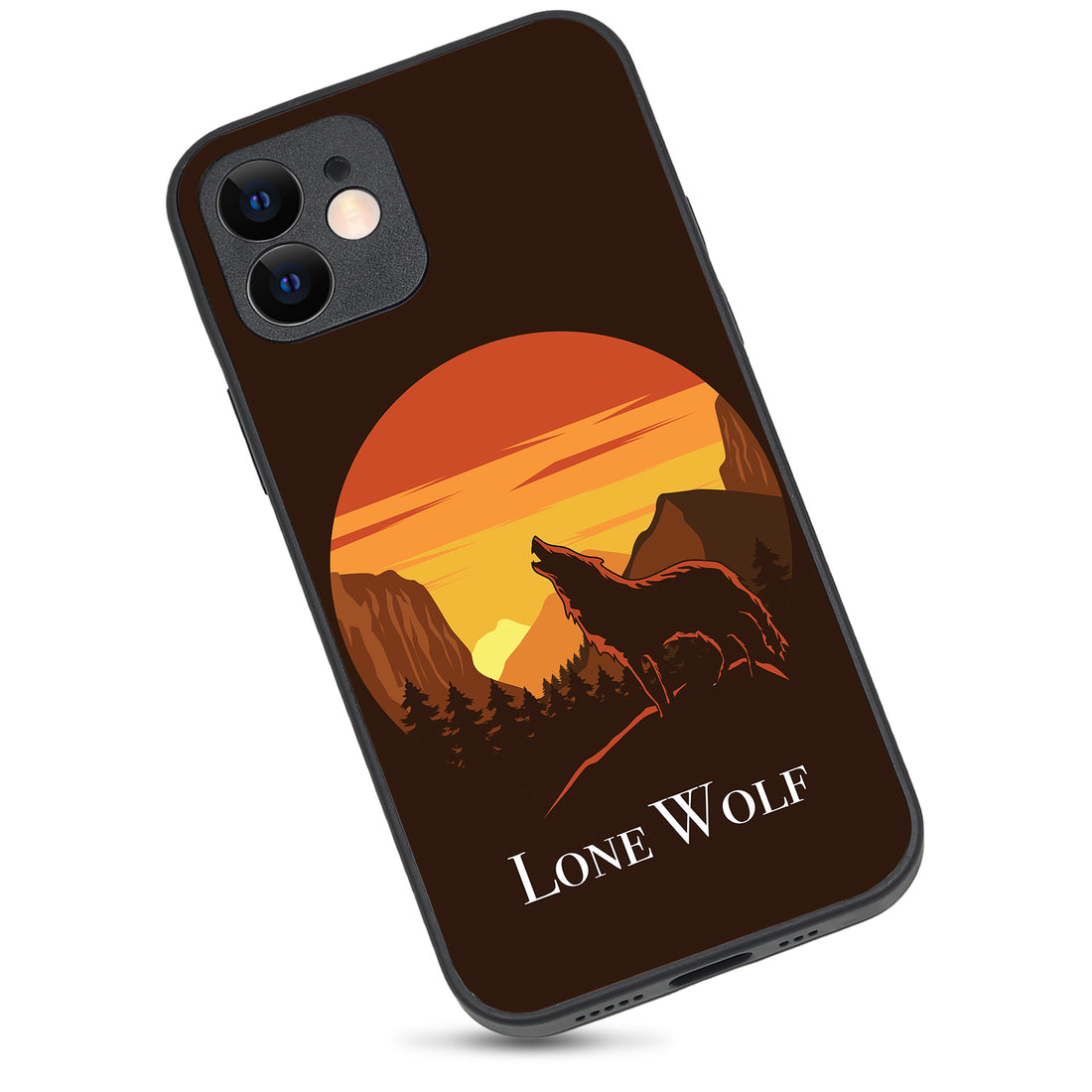 Lone Wolf Cartoon iPhone 12 Case