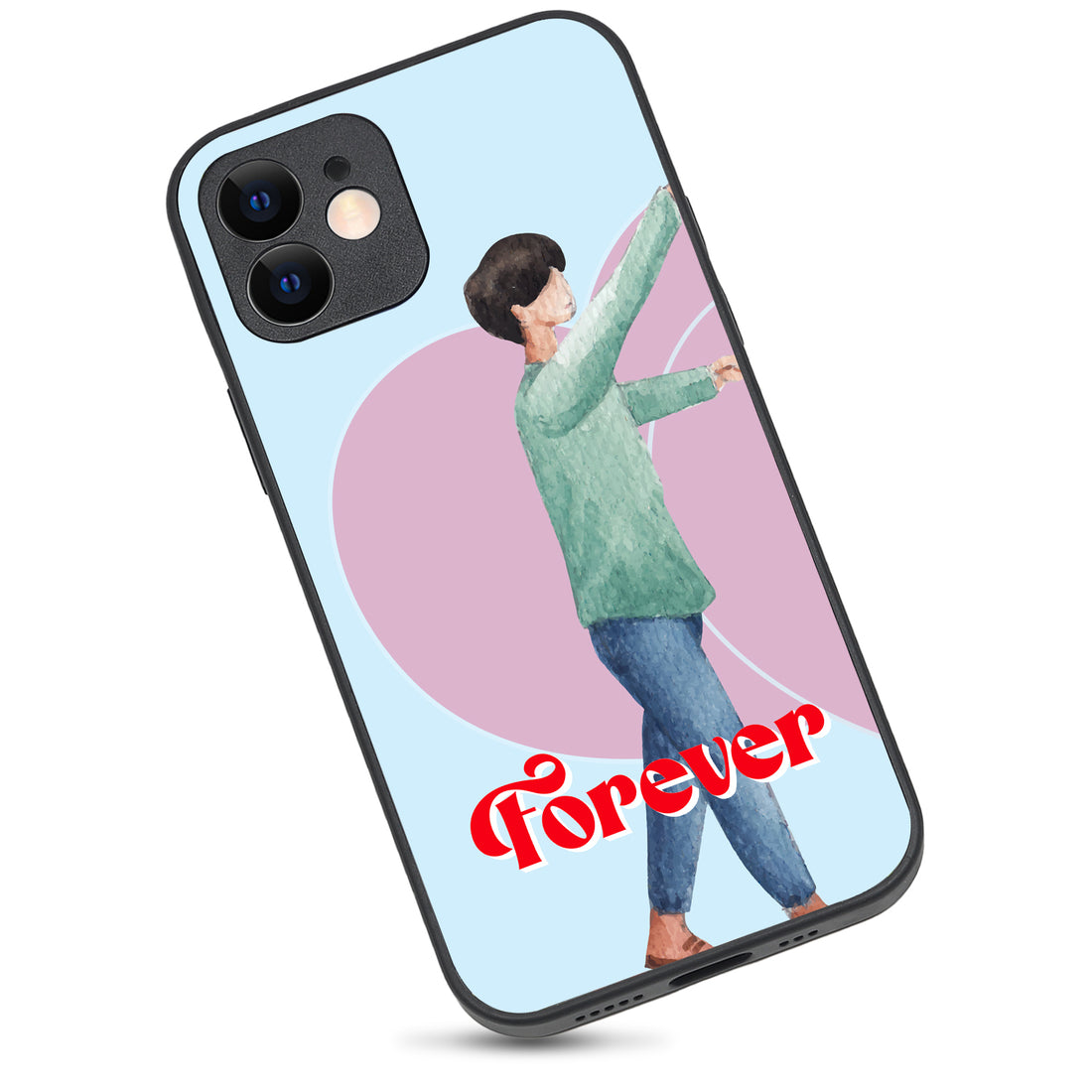 Forever Love Boy Couple iPhone 12 Case