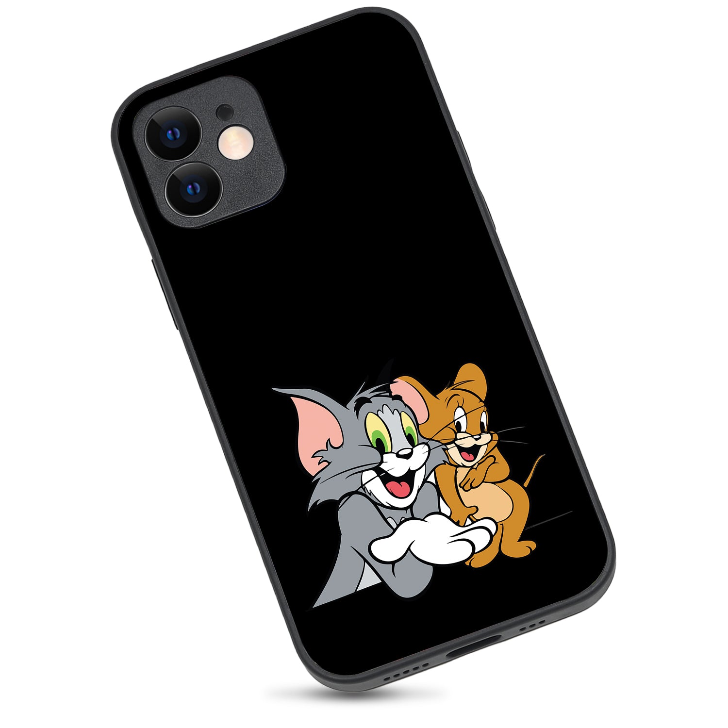 Tom &amp; Jerry Black Cartoon iPhone 12 Case