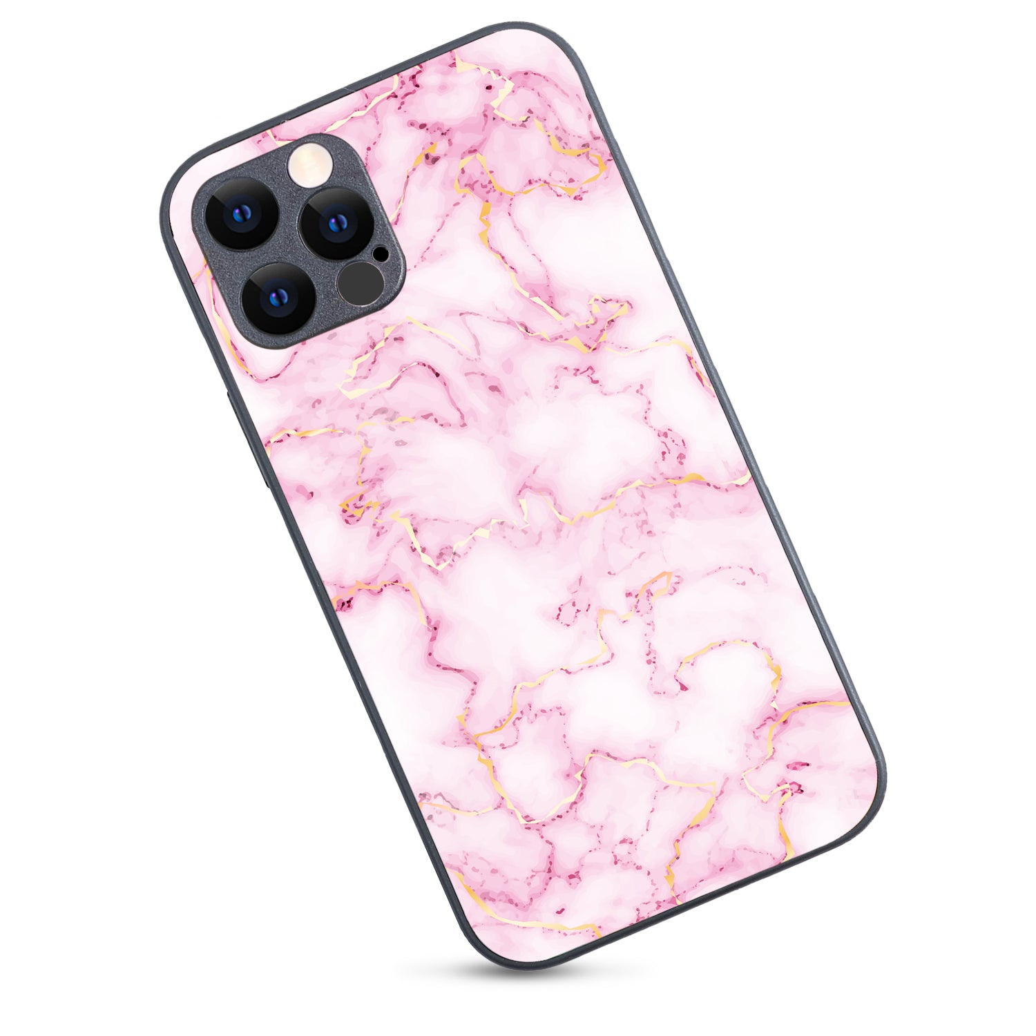 Pink Golden Marble iPhone 12 Pro Case