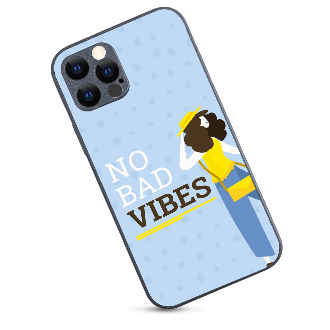 No Bad Vibes Motivational Quotes iPhone 12 Pro Case