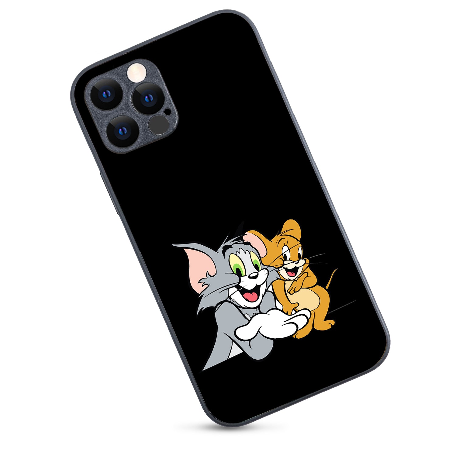 Tom &amp; Jerry Black Cartoon iPhone 12 Pro Case