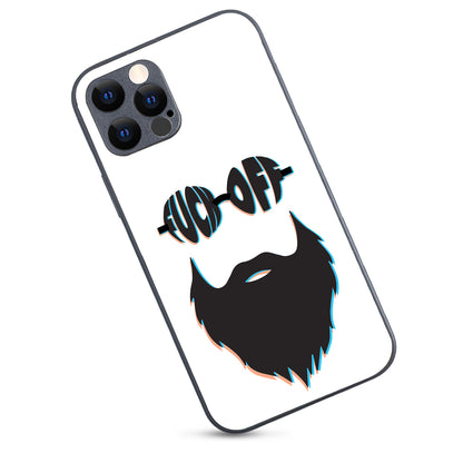 Beard White Masculine iPhone 12 Pro Case