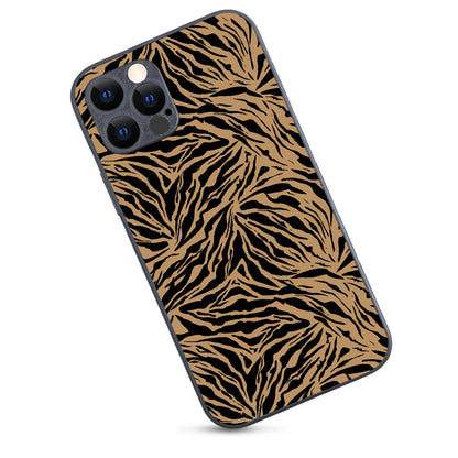 Black Strips Animal Print iPhone 12 Pro Case