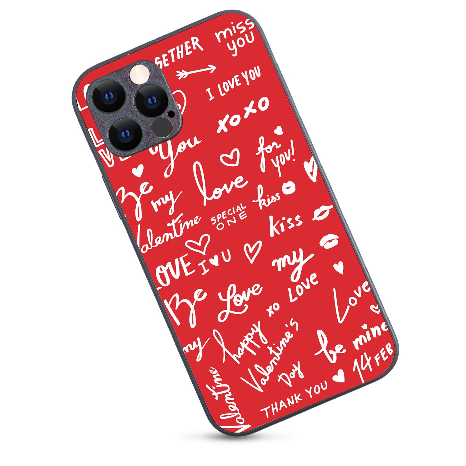 Red Love Couple iPhone 12 Pro Case
