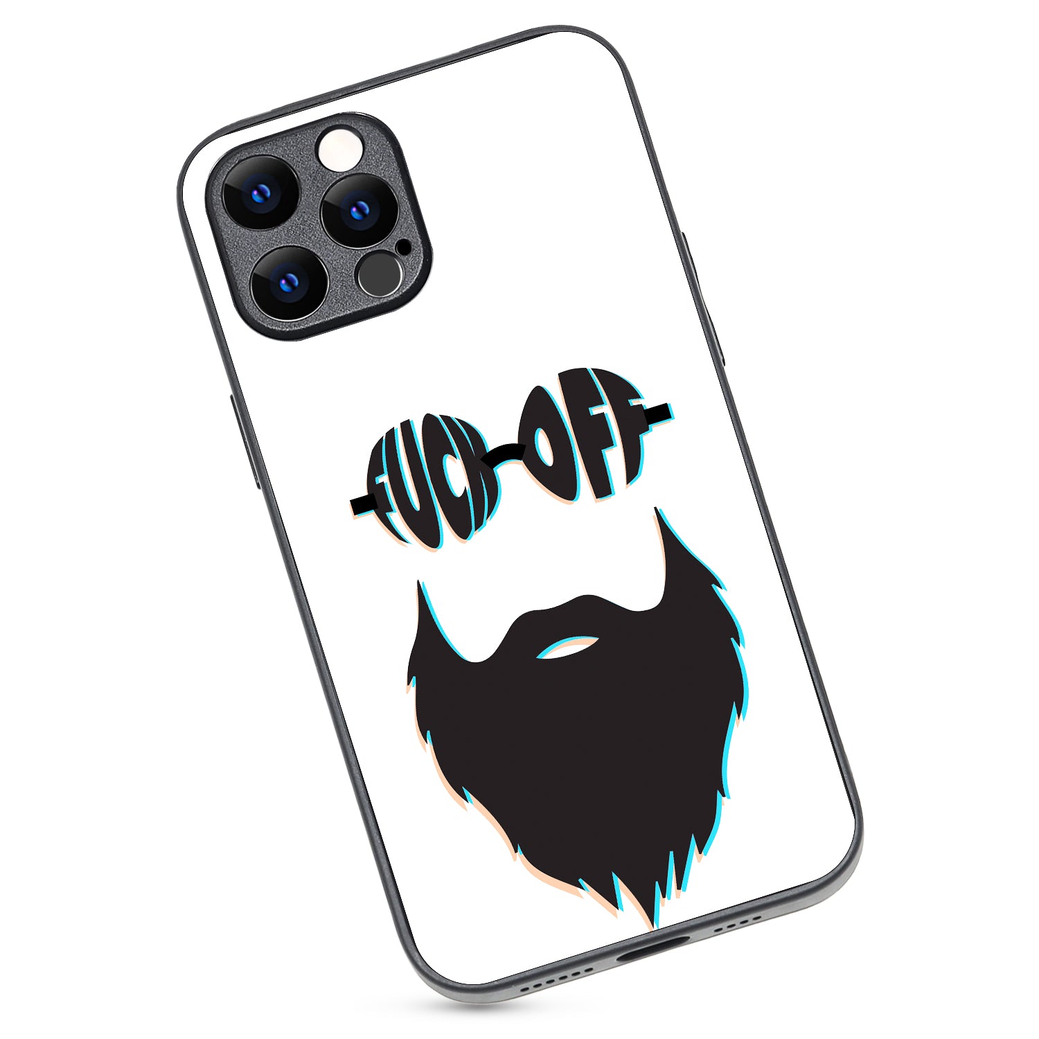 Beard White Masculine iPhone 12 Pro Max Case
