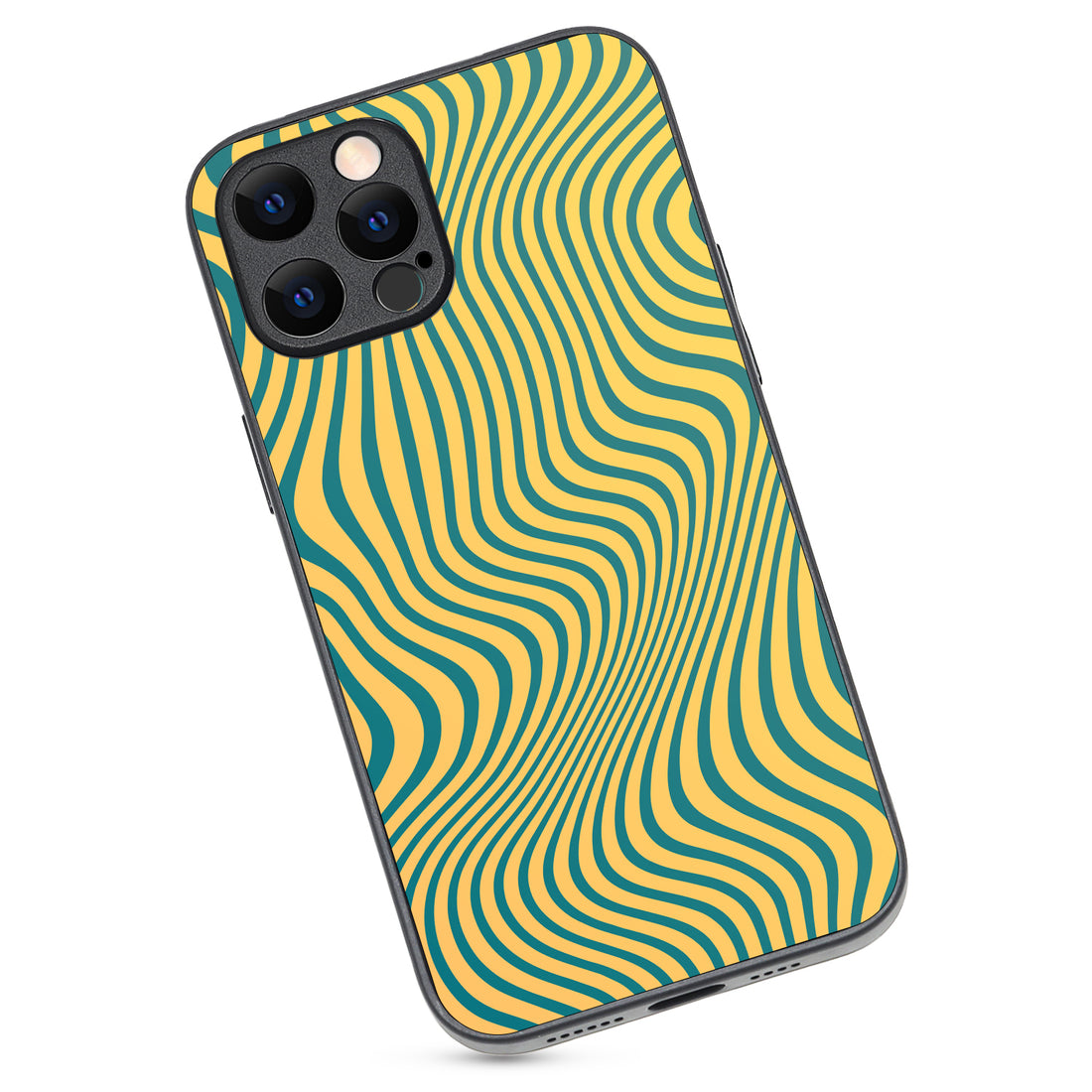Green Strips Optical Illusion iPhone 12 Pro Max Case