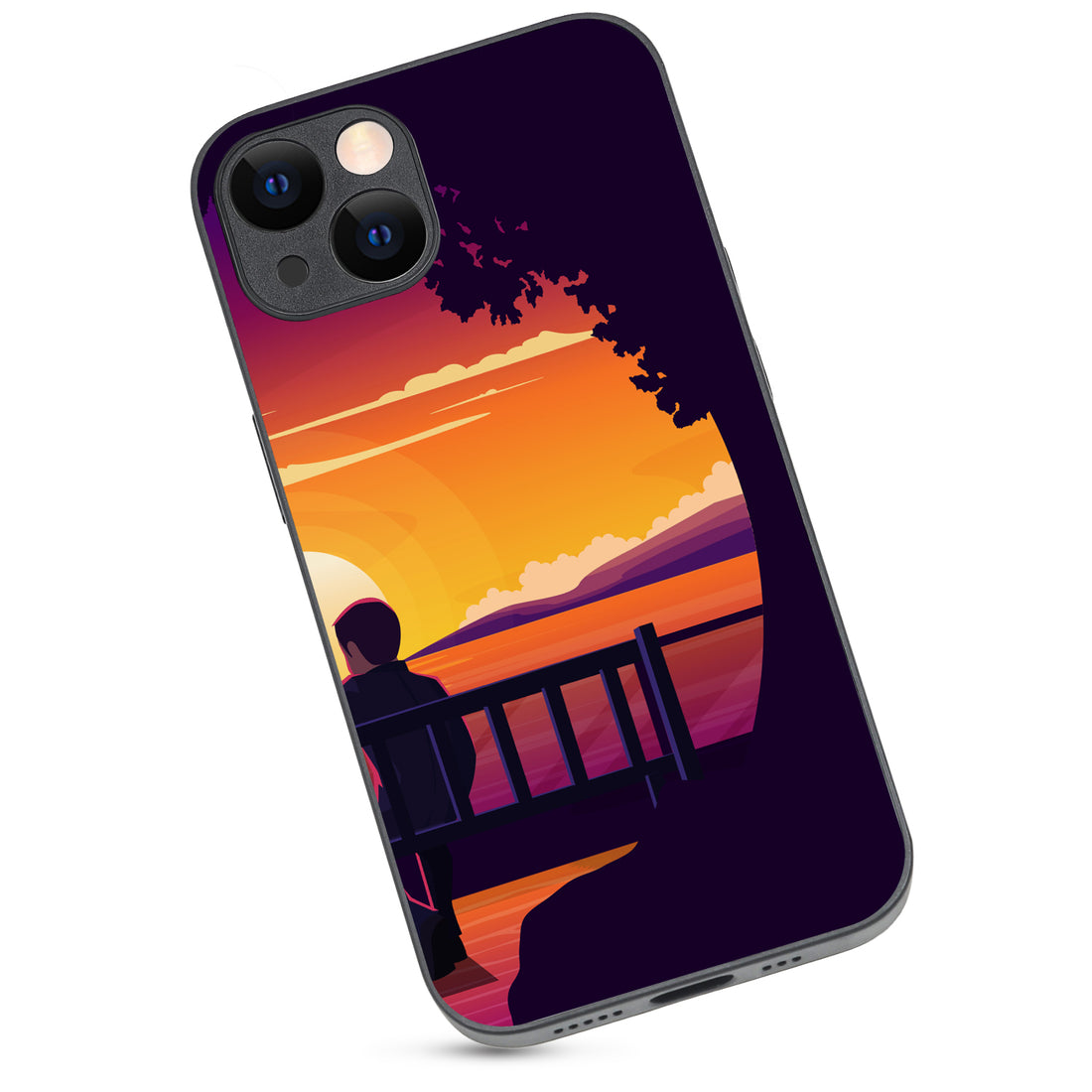 Sunset Date Boy Couple iPhone 13 Case