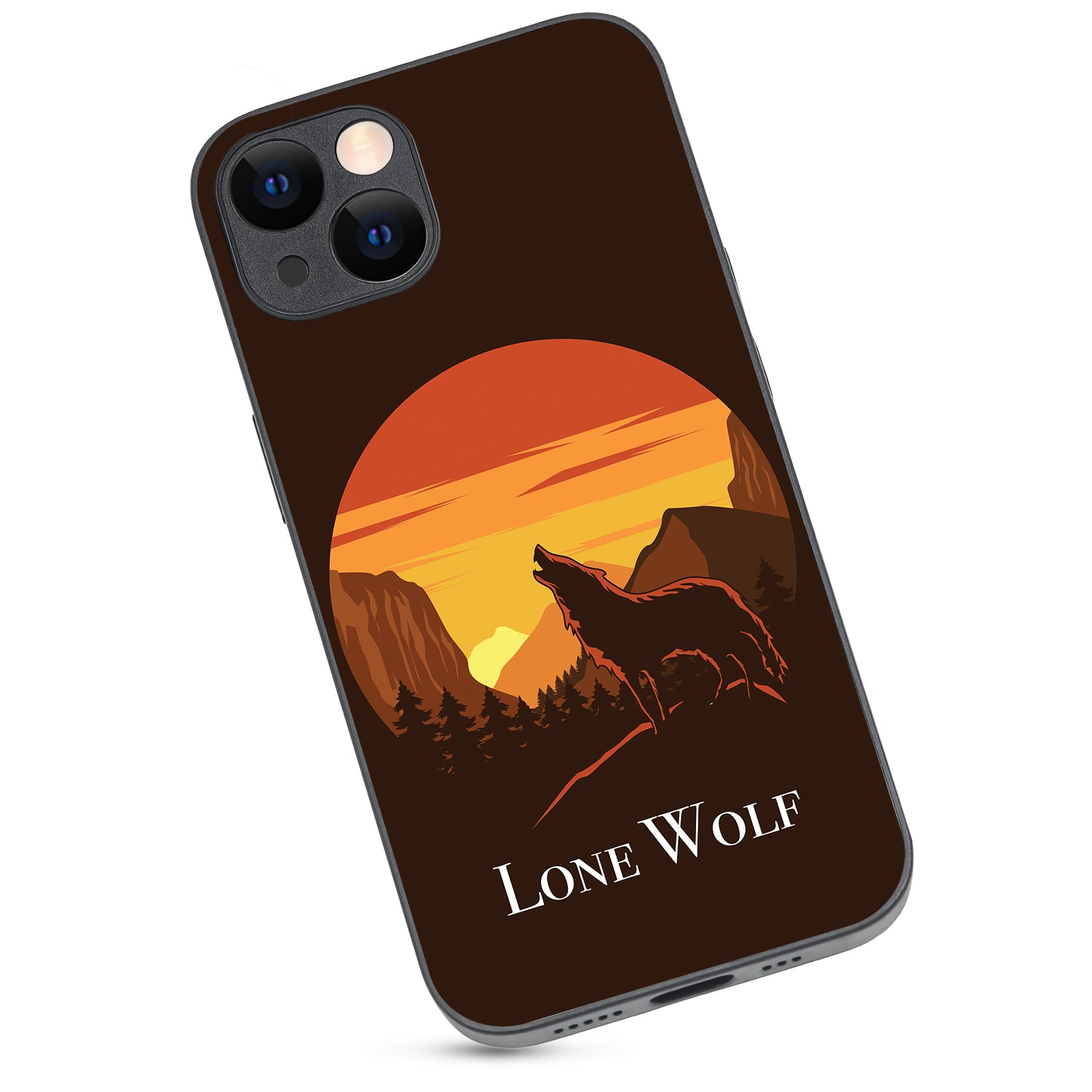 Lone Wolf Cartoon iPhone 13 Case