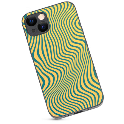 Green Strips Optical Illusion iPhone 13 Case