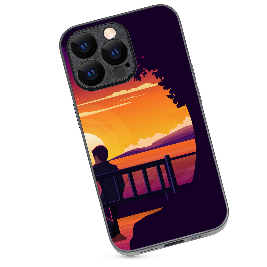 Sunset Date Boy Couple iPhone 13 Pro Case