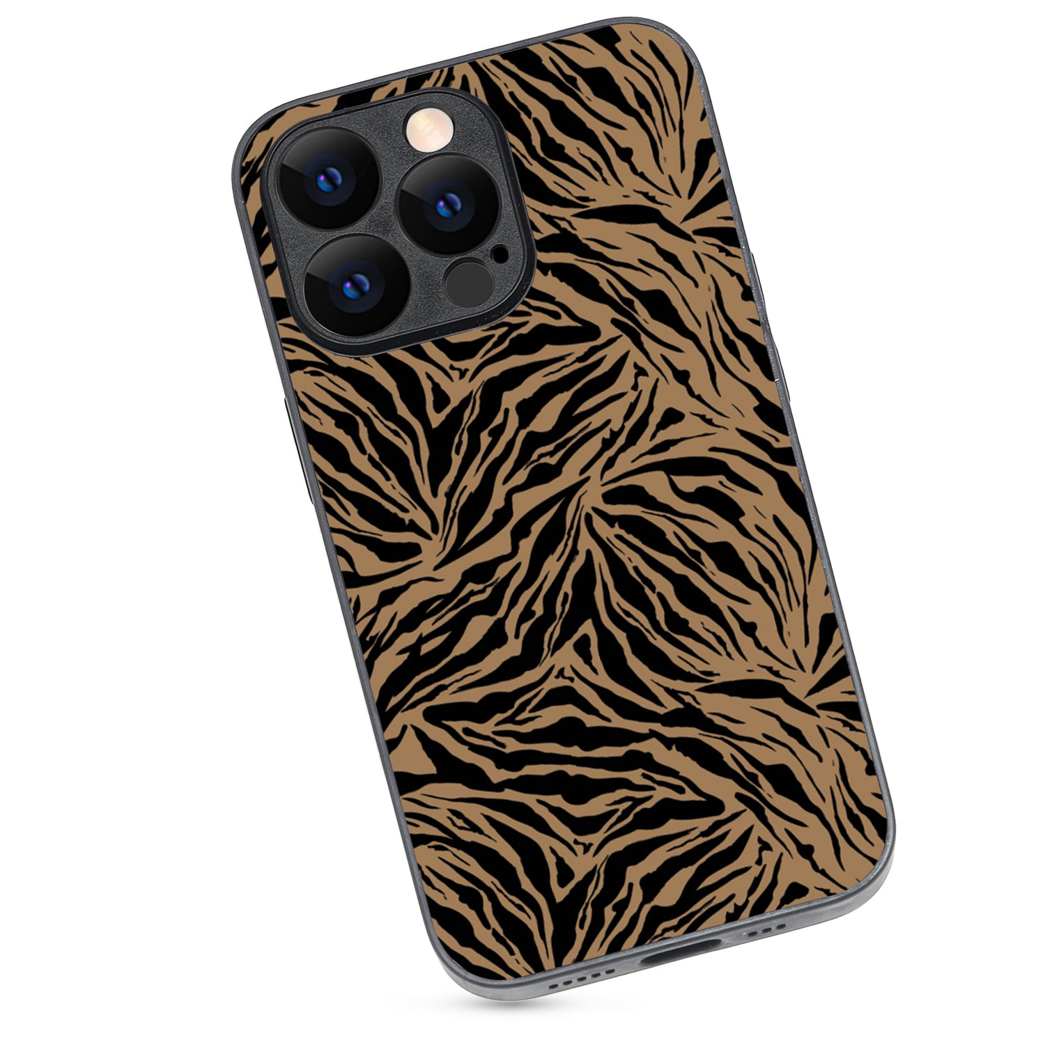 Black Strips Animal Print iPhone 13 Pro Case