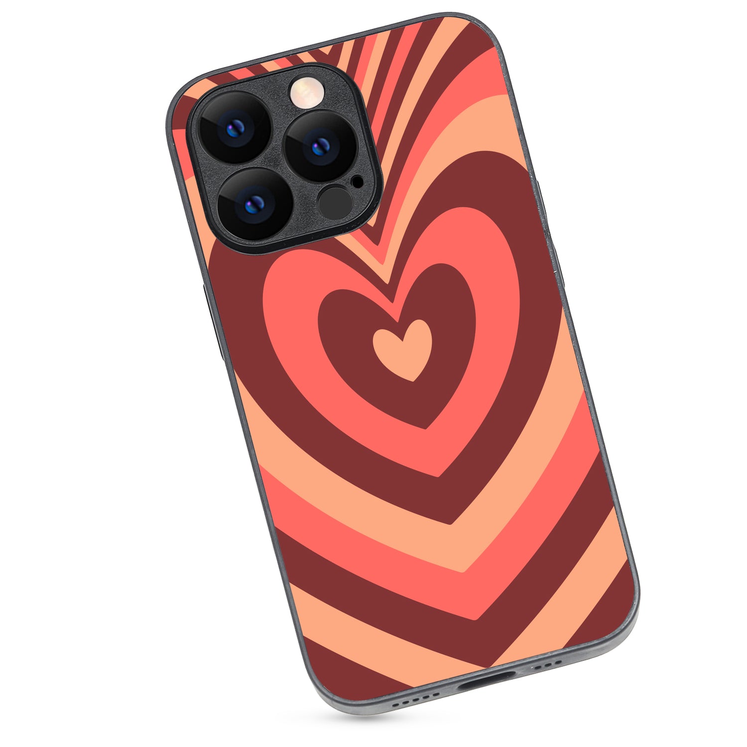 Red Heart Optical Illusion iPhone 13 Pro Case