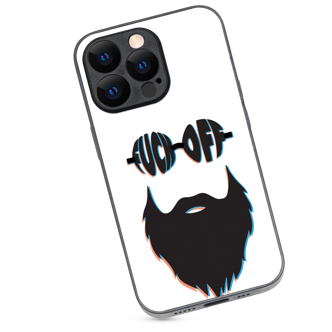 Beard White Masculine iPhone 13 Pro Case