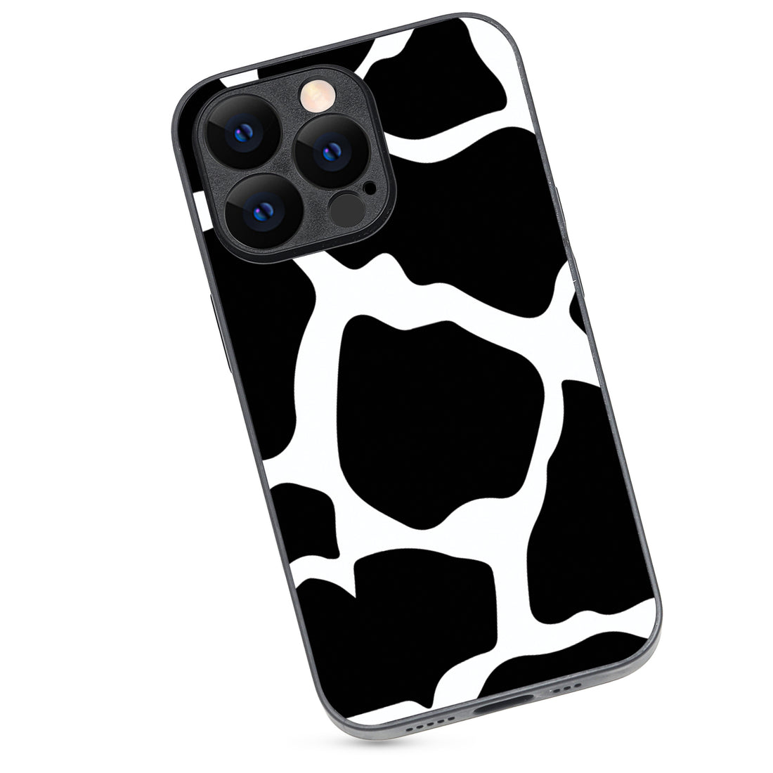 Black &amp; White Patch Design iPhone 13 Pro Case