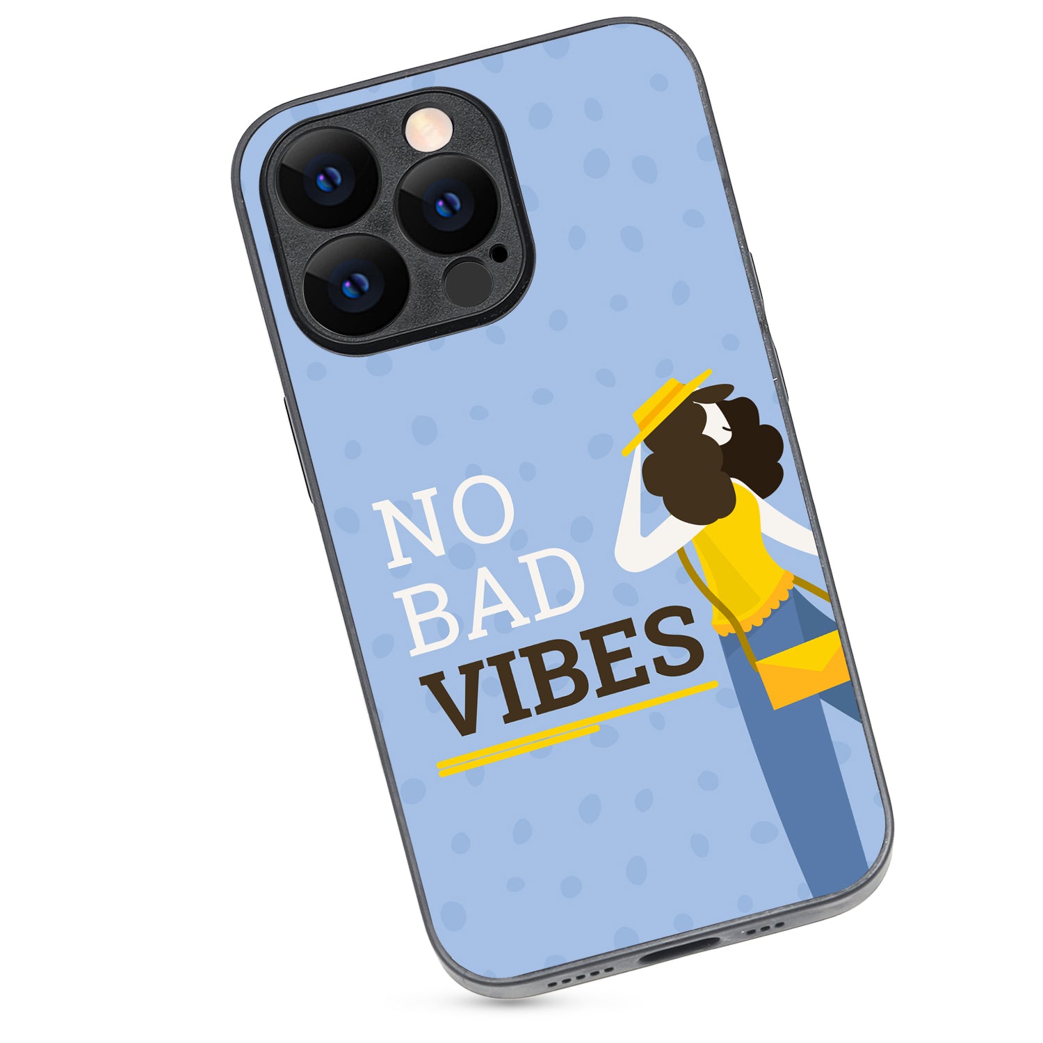 No Bad Vibes Motivational Quotes iPhone 13 Pro Case