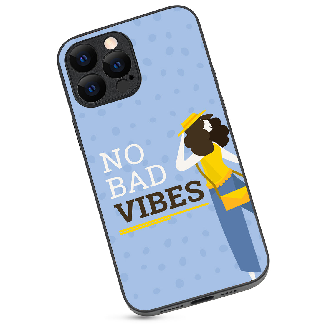 No Bad Vibes Motivational Quotes iPhone 13 Pro Max Case